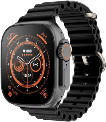 Smartwatch 1.99” cu curea extra, Apel bluetooth, incarcare Wireless, monitorizare sanatate & notificari, compatibila Android & iOS, Baterie 280 mAh